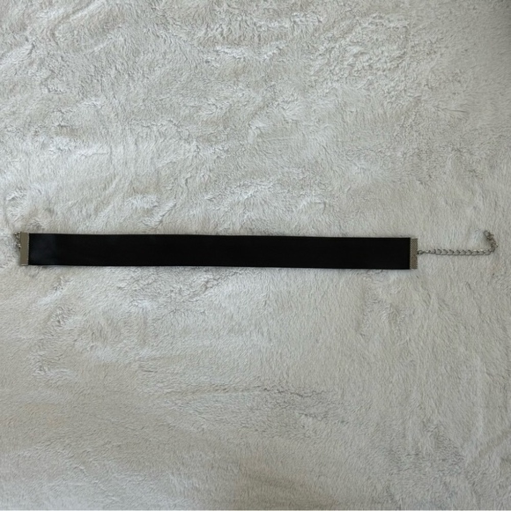 RARE Vintage Victoria’s Secret Black Satin Logo Choker Necklace One Size Adjust - Picture 7 of 7
